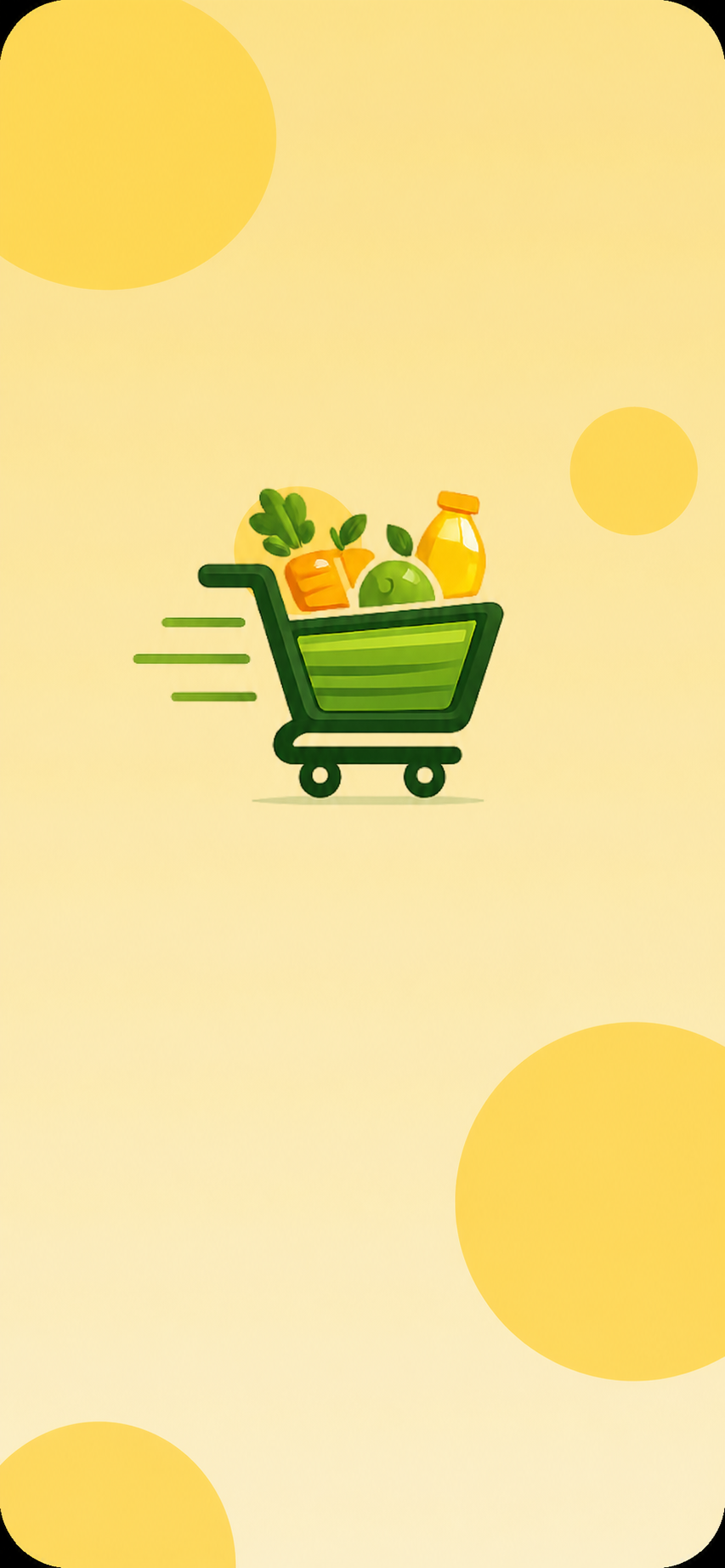 Stepit grocery app welcome screen